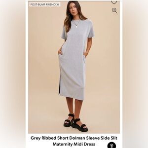 Gray Midi Dress